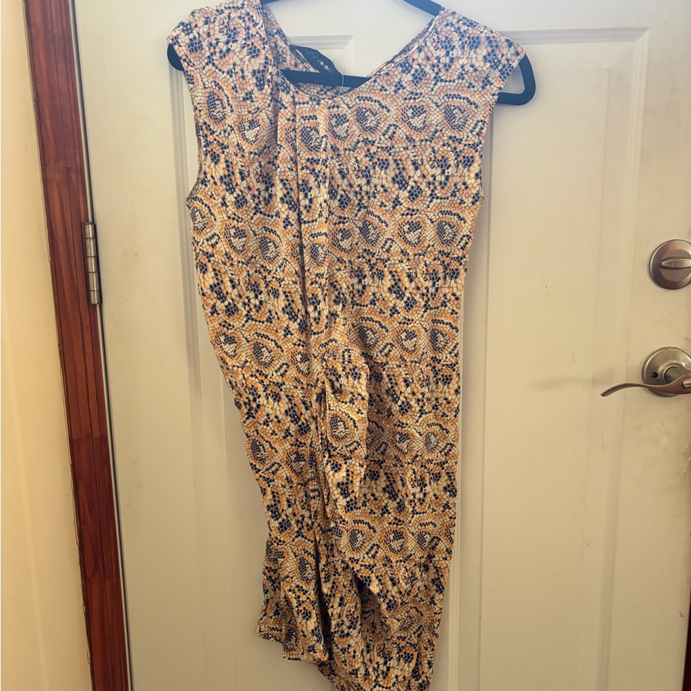 Thakoon Yellow Blue Silk Dress
